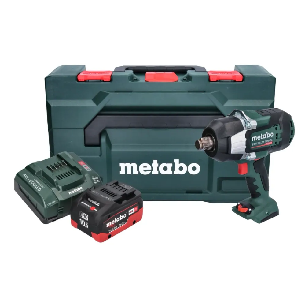 Metabo SSW 18 LTX 1750 BL llave de impacto sin cable 18 V 1750 Nm 3/4" sin escobillas + 1x baterí recargable 10,0 Ah + car...