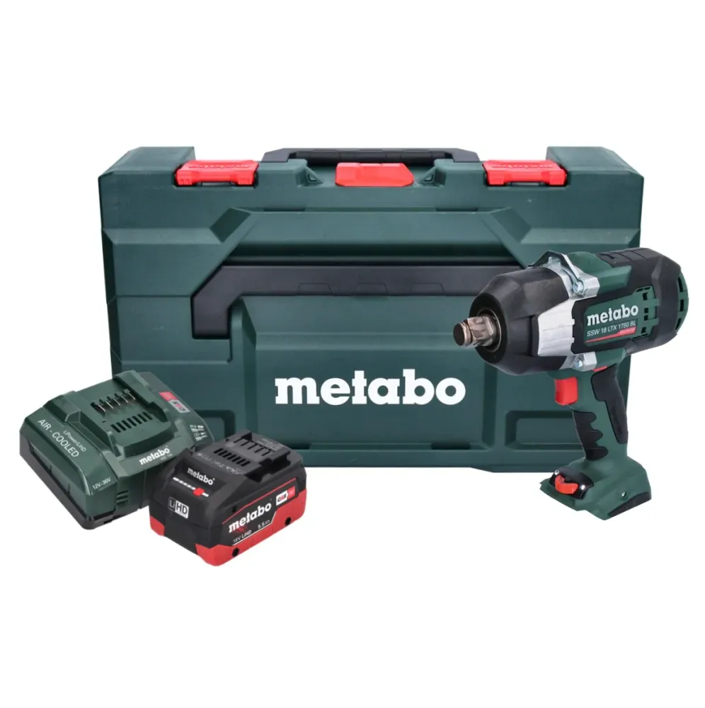 Metabo SSW 18 LTX 1750 BL llave de impacto sin cable 18 V 1750 Nm 3/4" sin escobillas + 1x baterí recargable 5,5 Ah + carg...