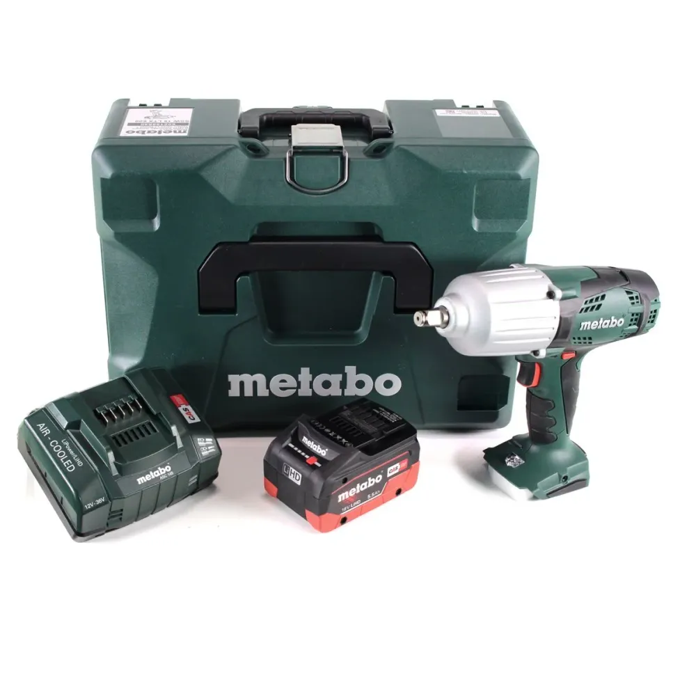 Metabo SSW 18 LTX 600 atornillador de impacto baterí 18 V 600 Nm 1/2" + 1x baterí LiHD 5,5 Ah + cargador + MetaLoc