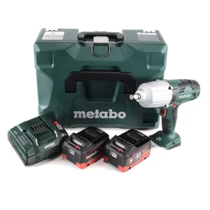 Metabo SSW 18 LTX 600 atornillador de impacto baterí 18 V 600 Nm 1/2" + 2x baterí LiHD 5,5 Ah + cargador + MetaLoc
