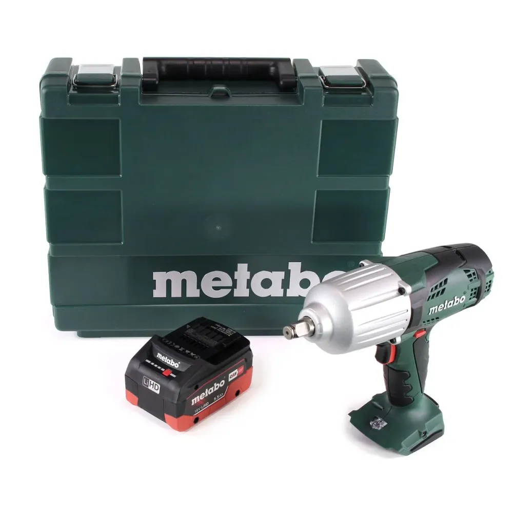 Metabo SSW 18 LTX 600 llave de impacto baterí 18V 600Nm 1/2" + 1x baterí LIHD 5,5Ah + maletín - sin cargador
