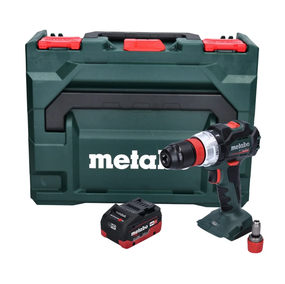 Metabo BS 18 LT BL Q 18 V 75 Nm Taladradora atornilladora sin cable + 1x baterí 5,5 Ah + metaBOX - sin cargador