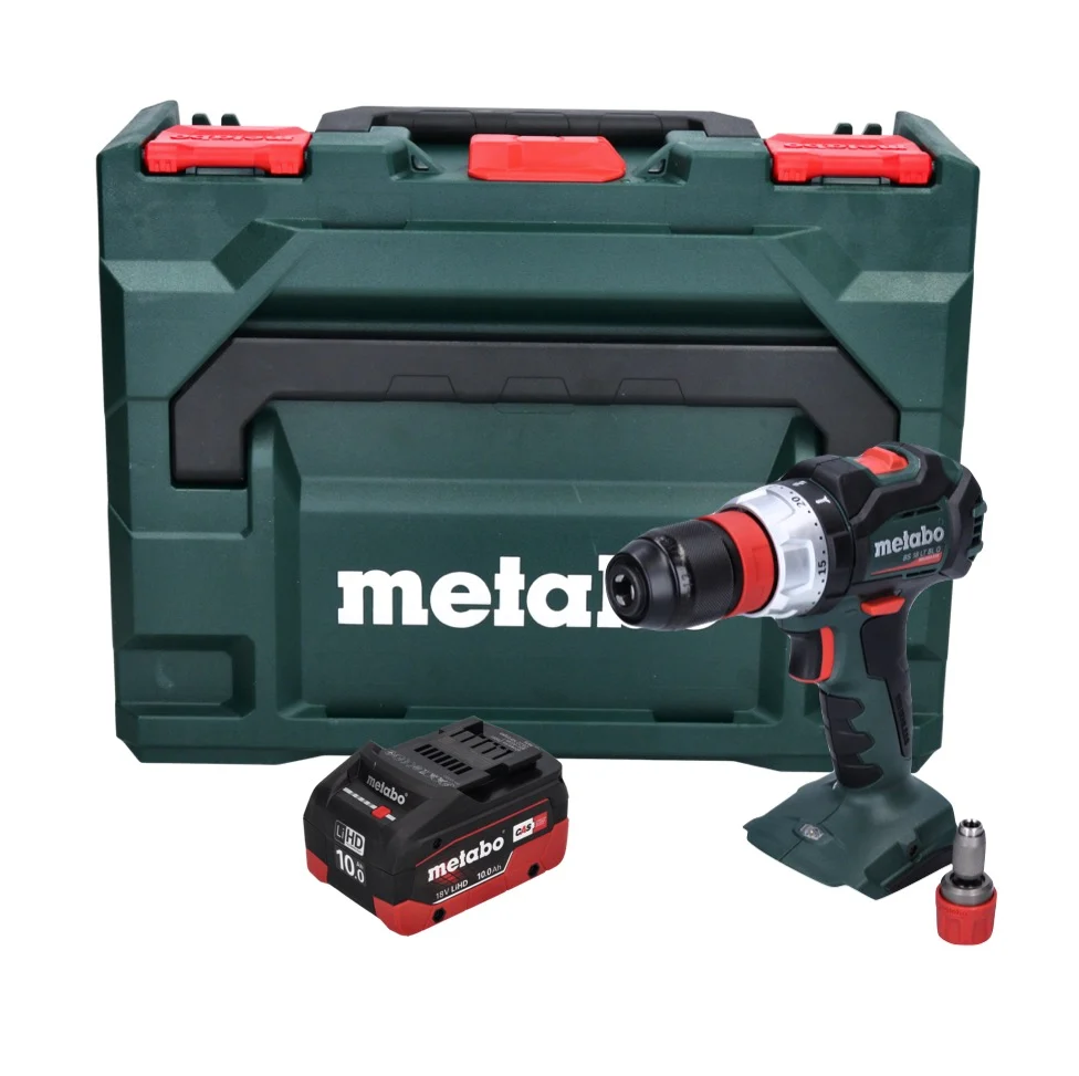 Metabo BS 18 LT BL Q 18 V 75 Nm Taladradora atornilladora sin cable + 1x baterí 10,0 Ah + metaBOX - sin cargador
