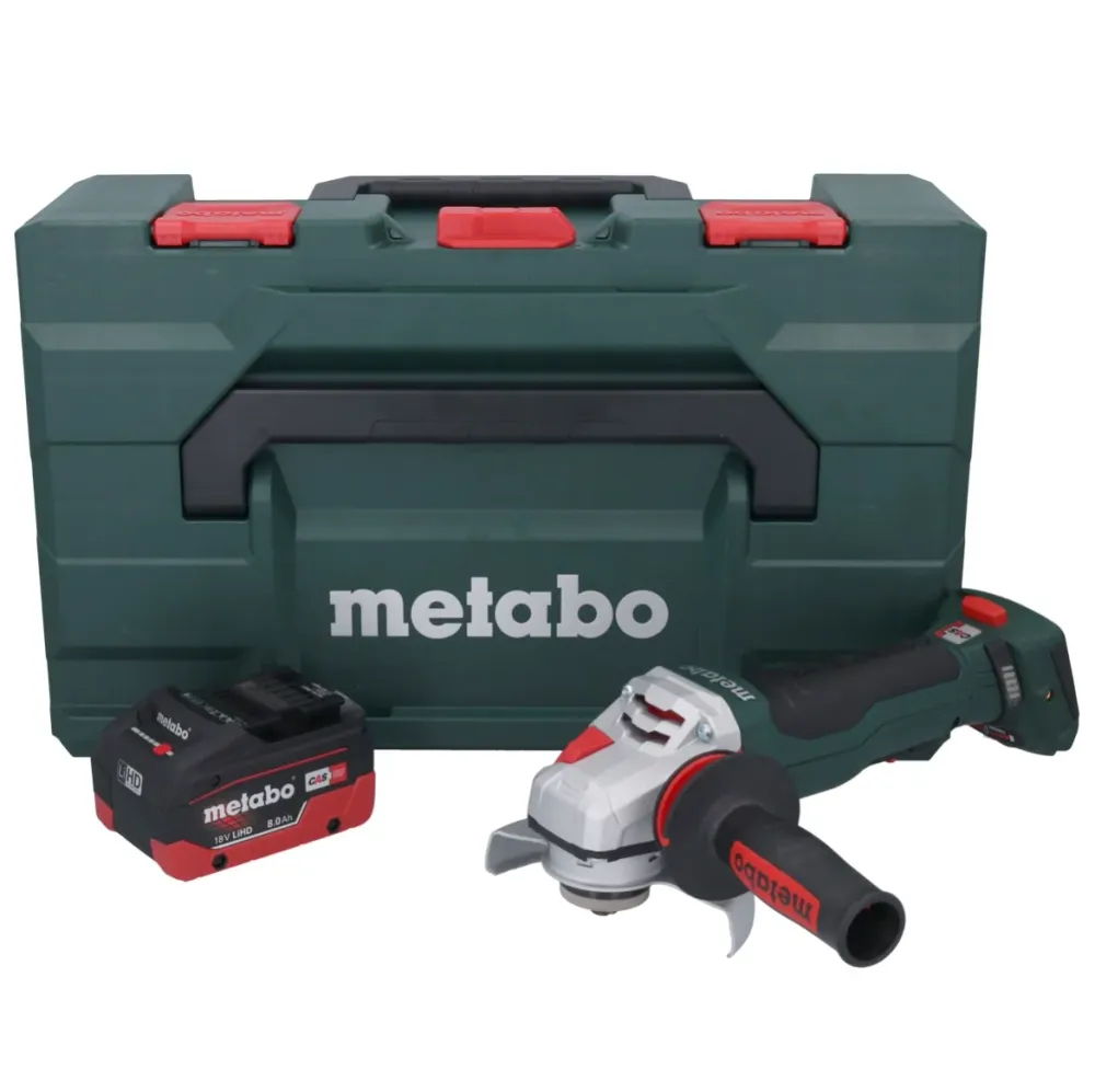 Metabo WPBA 18 LTX BL 15-125 Quick DS 18 V 125 mm amoladora angular sin cable Brushless + 1x baterí 8,0 Ah + metaBOX - sin...
