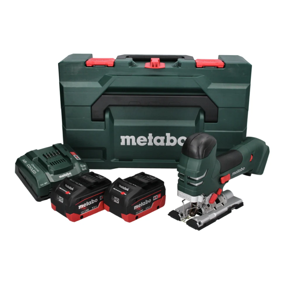 Sierra de calar baterí Metabo STA 18 LTX 140 18 V + 2x baterías 5,5 Ah + cargador + metaBOX