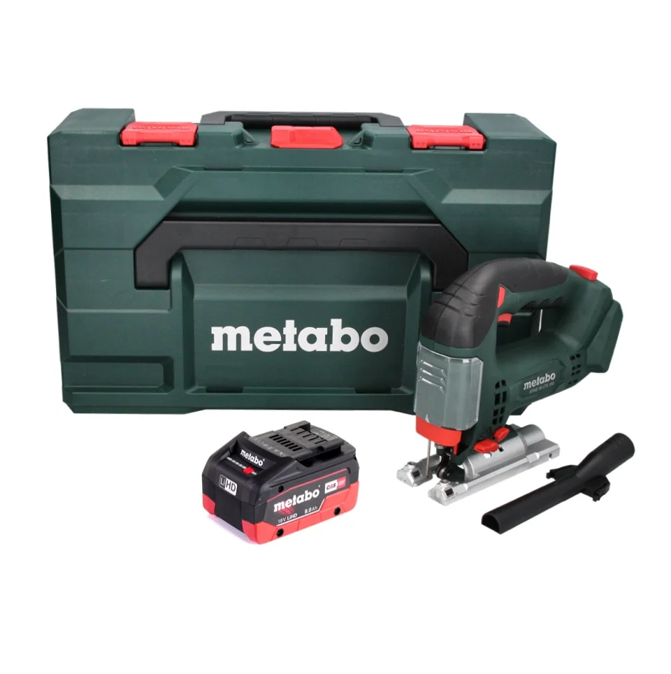 Sierra de calar baterí Metabo STAB 18 LTX 100 18 V + 1x baterí LiHD 8,0 Ah + MetaBOX - sin cargador
