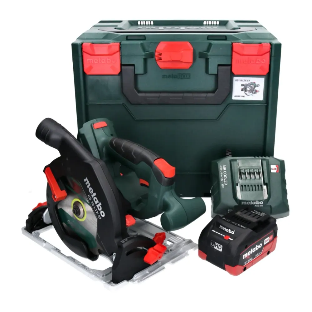Sierra circular baterí Metabo KS 18 LTX 57 18 V 165 mm + 1x baterí 5,5 Ah + cargador + metaBOX