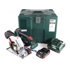 Sierra circular para metal baterí Metabo MKS 18 LTX 58 18V 165 mm (600771840) + 1x baterí 4,0Ah + cargador + MetaLoc