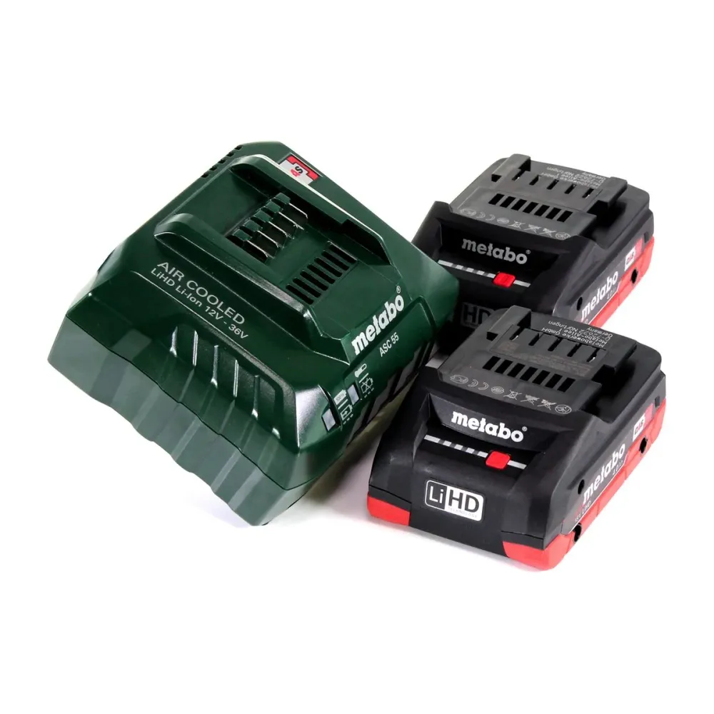 Sierra de sable baterí Metabo ASE 18 LTX sierra alternativa 18 V + 2 baterías 4,0 Ah + cargador