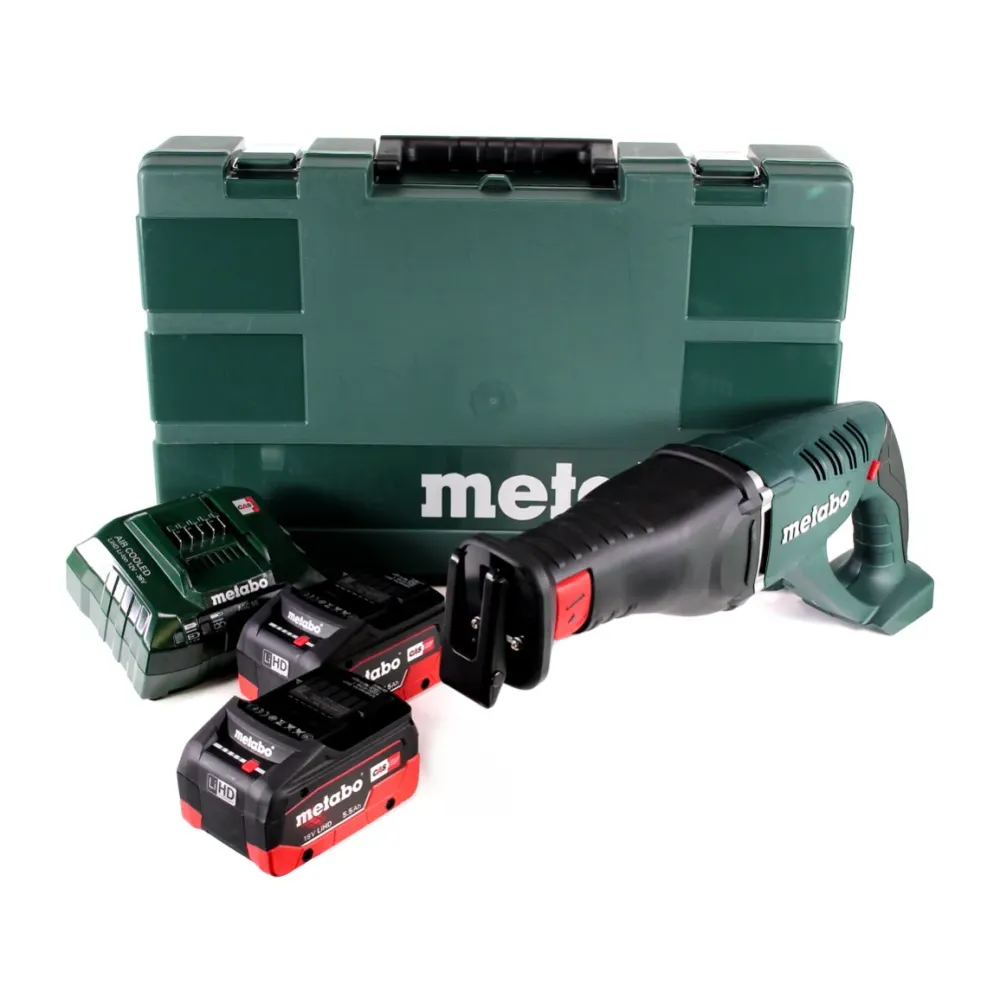Sierra sable baterí Metabo ASE 18 LTX + 2x baterías 5.5Ah + cargador + estuche (602269660)