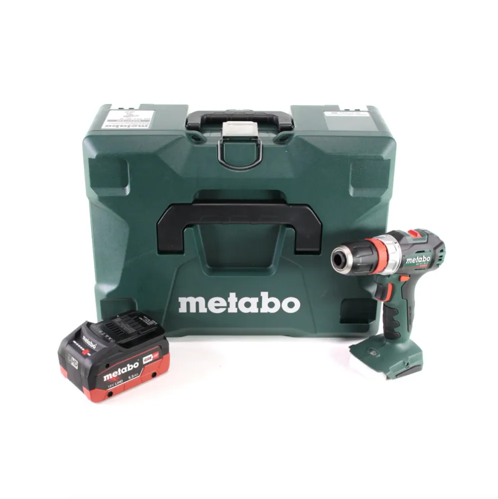 Taladro atornillador baterí Metabo BS 18 L BL Q 18 V 60 Nm sin escobillas + MetaLoc + 1 baterí LiHD de 5,5 Ah - sin cargador