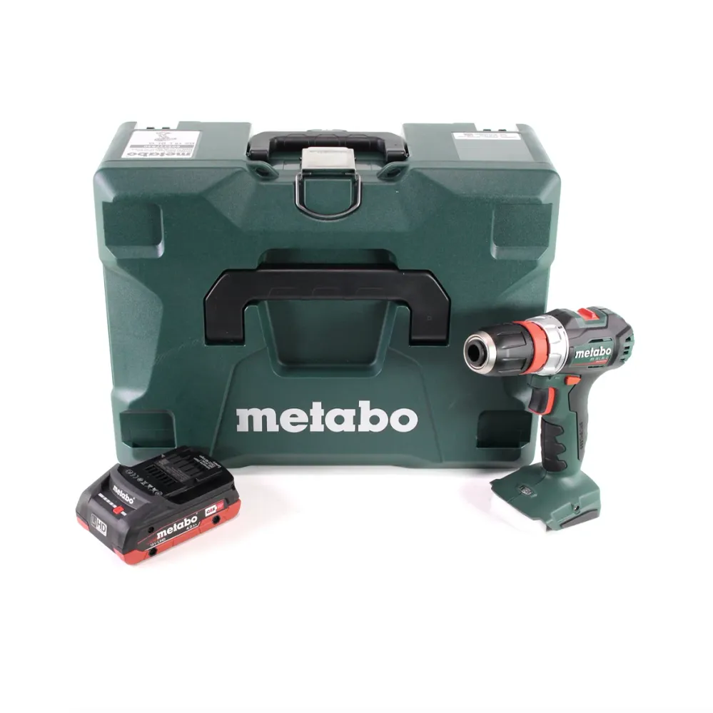 Taladro atornillador baterí Metabo BS 18 L BL Q 18 V 60 Nm sin escobillas + 1 baterí LiHD de 4,0 Ah + MetaLoc - sin cargador