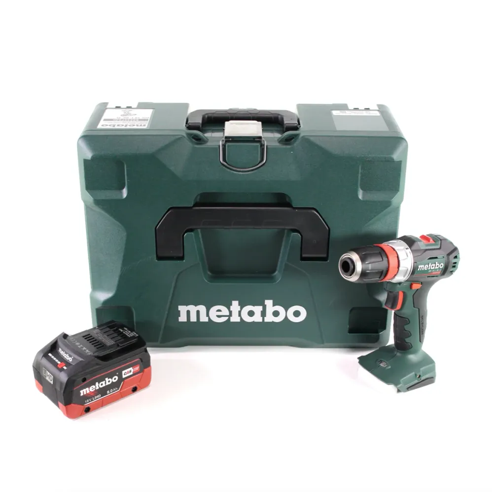 Taladro atornillador baterí Metabo BS 18 L BL Q 18 V 60 Nm sin escobillas + MetaLoc + 1 baterí LiHD de 8,0 Ah - sin cargador
