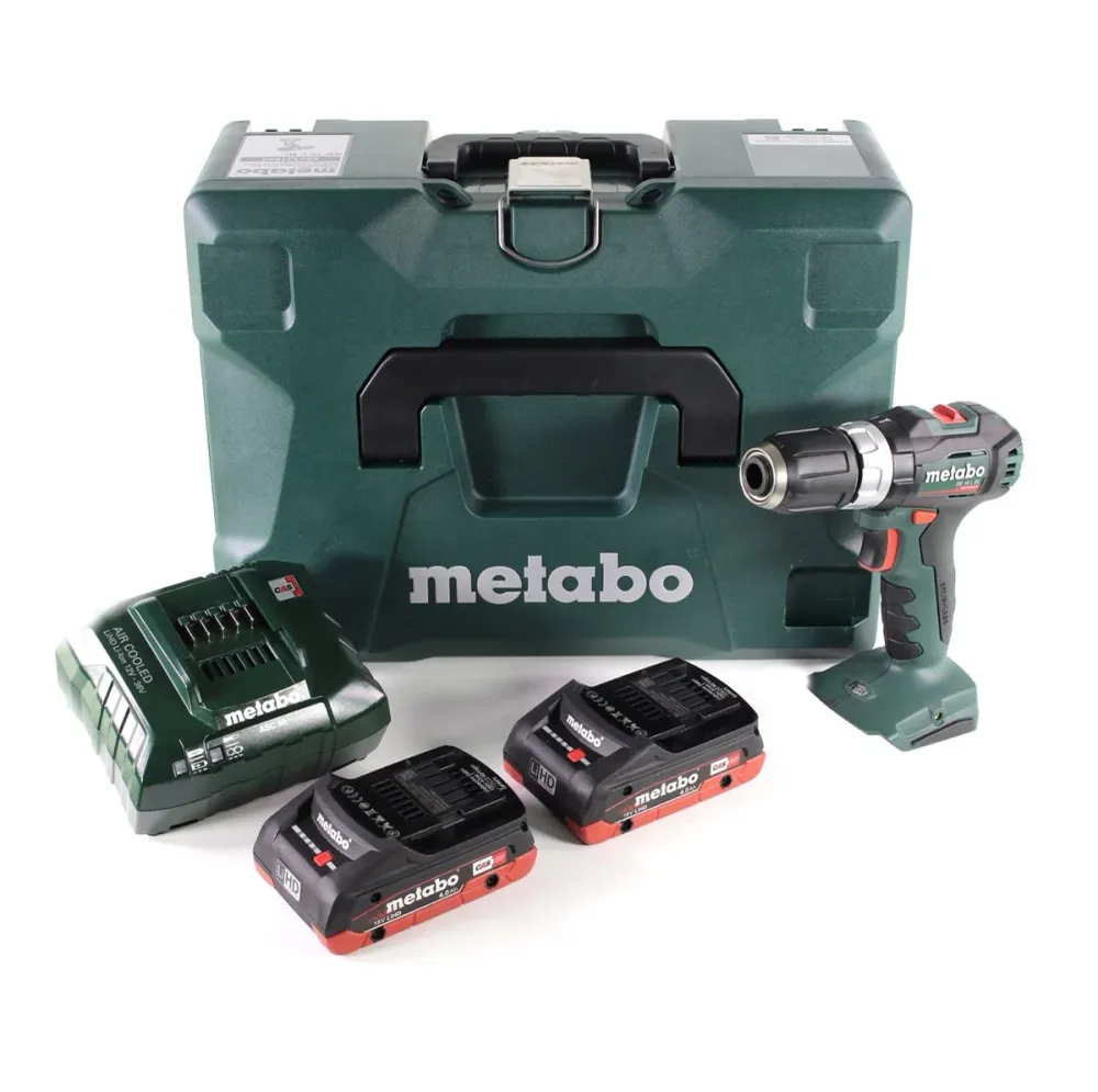 Taladro percutor baterí Metabo SB 18 L BL 18 V 60 Nm sin escobillas + 2 baterías LiHD 4,0 Ah + cargador + MetaLoc