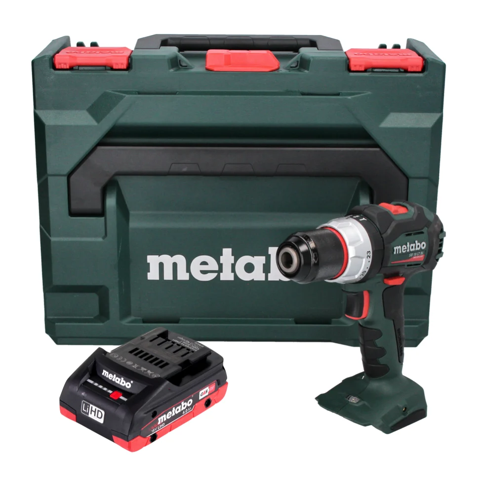 Taladro percutor baterí Metabo SB 18 LT BL 18 V 75 Nm sin escobillas + 1x baterí 4,0 Ah + metaBOX - sin cargador