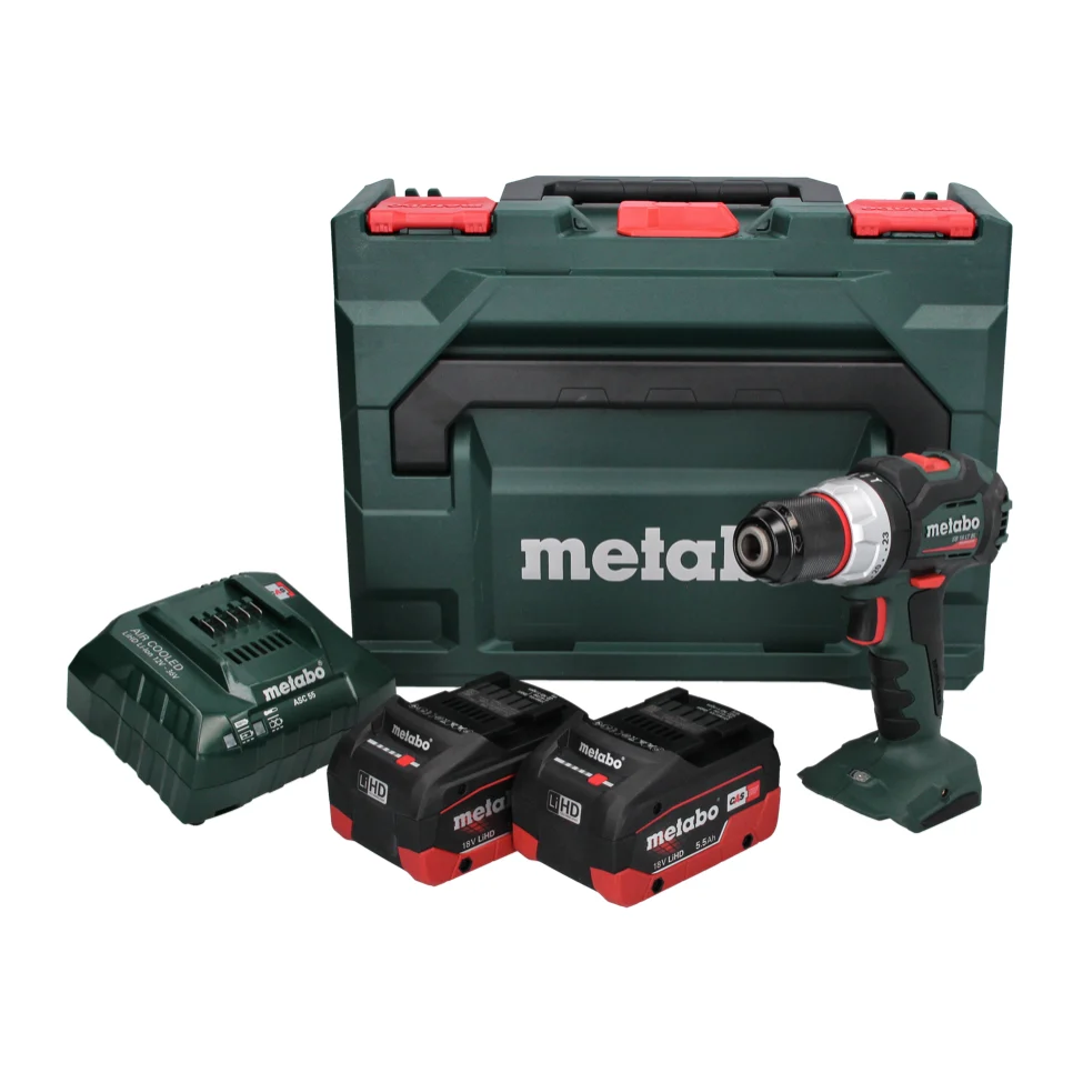 Taladro percutor baterí Metabo SB 18 LT BL 18 V 75 Nm sin escobillas + 2 baterías 5,5 Ah + cargador + metaBOX