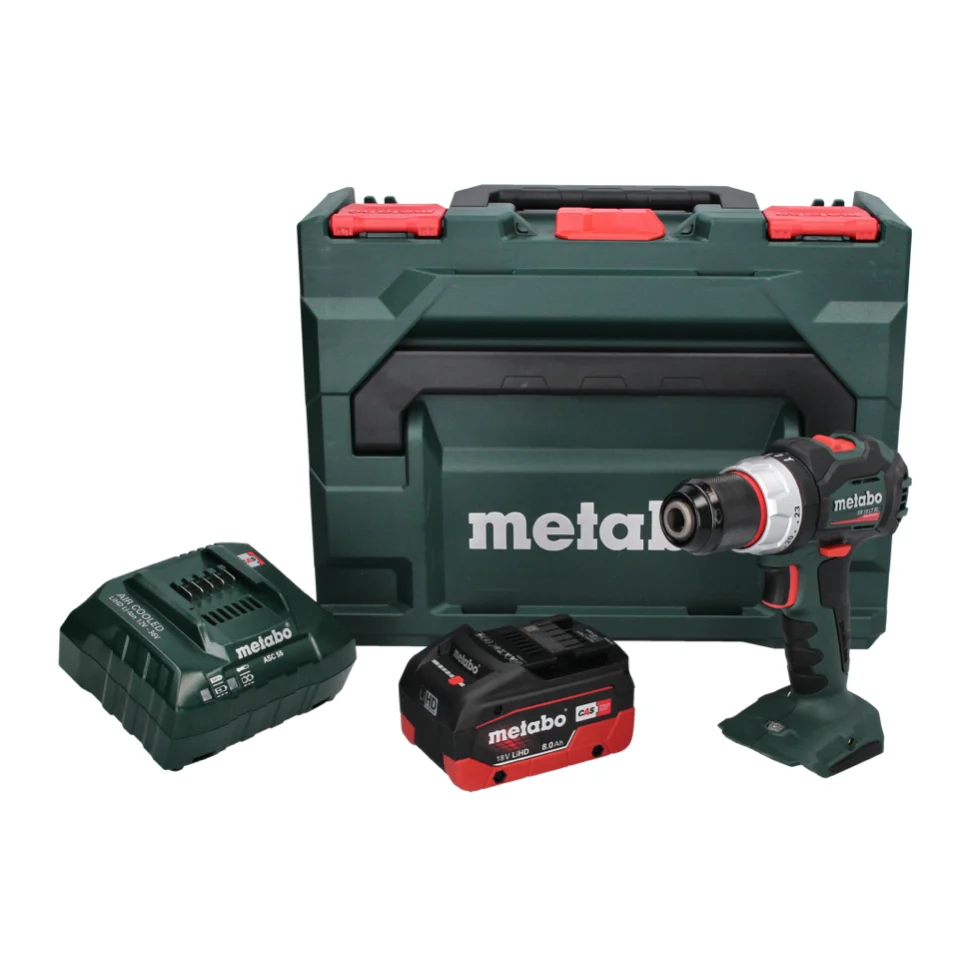 Taladro percutor baterí Metabo SB 18 LT BL 18 V 75 Nm sin escobillas + 1x baterí 8,0 Ah + cargador + metaBOX