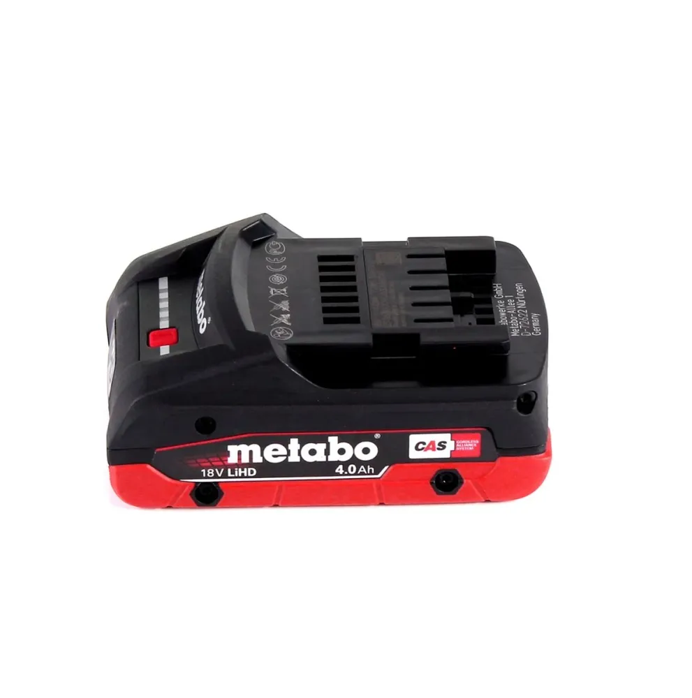 Tijeras de hojalata para baterí Metabo SCV 18 LTX BL 1.6 18 V sin escobillas + 1x baterí LiHD 4,0 Ah + MetaLoc - sin cargador