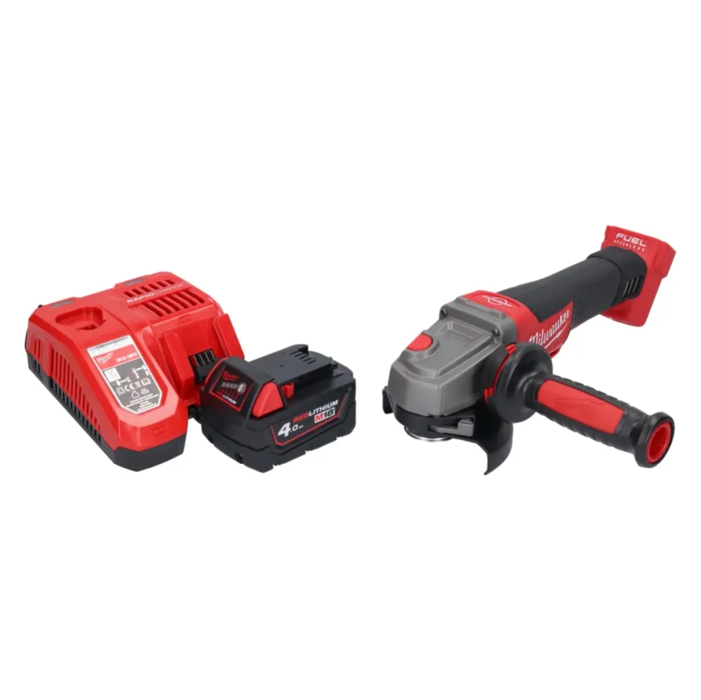 Amoladora angular baterí Milwaukee M18 CAG115XPDB-401 18 V 115 mm sin escobillas + 1x baterí 4,0 Ah + cargador