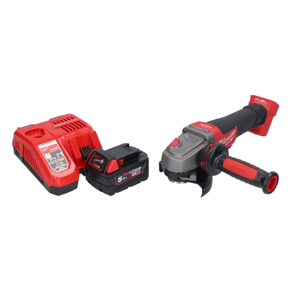 Amoladora angular baterí Milwaukee M18 CAG115XPDB-501 18 V 115 mm sin escobillas + 1x baterí 5,0 Ah + cargador