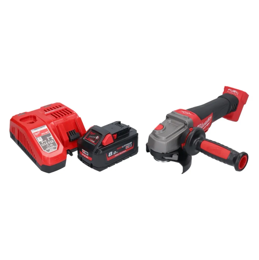Amoladora angular baterí Milwaukee M18 CAG115XPDB-801 18 V 115 mm sin escobillas + 1x baterí 8,0 Ah + cargador