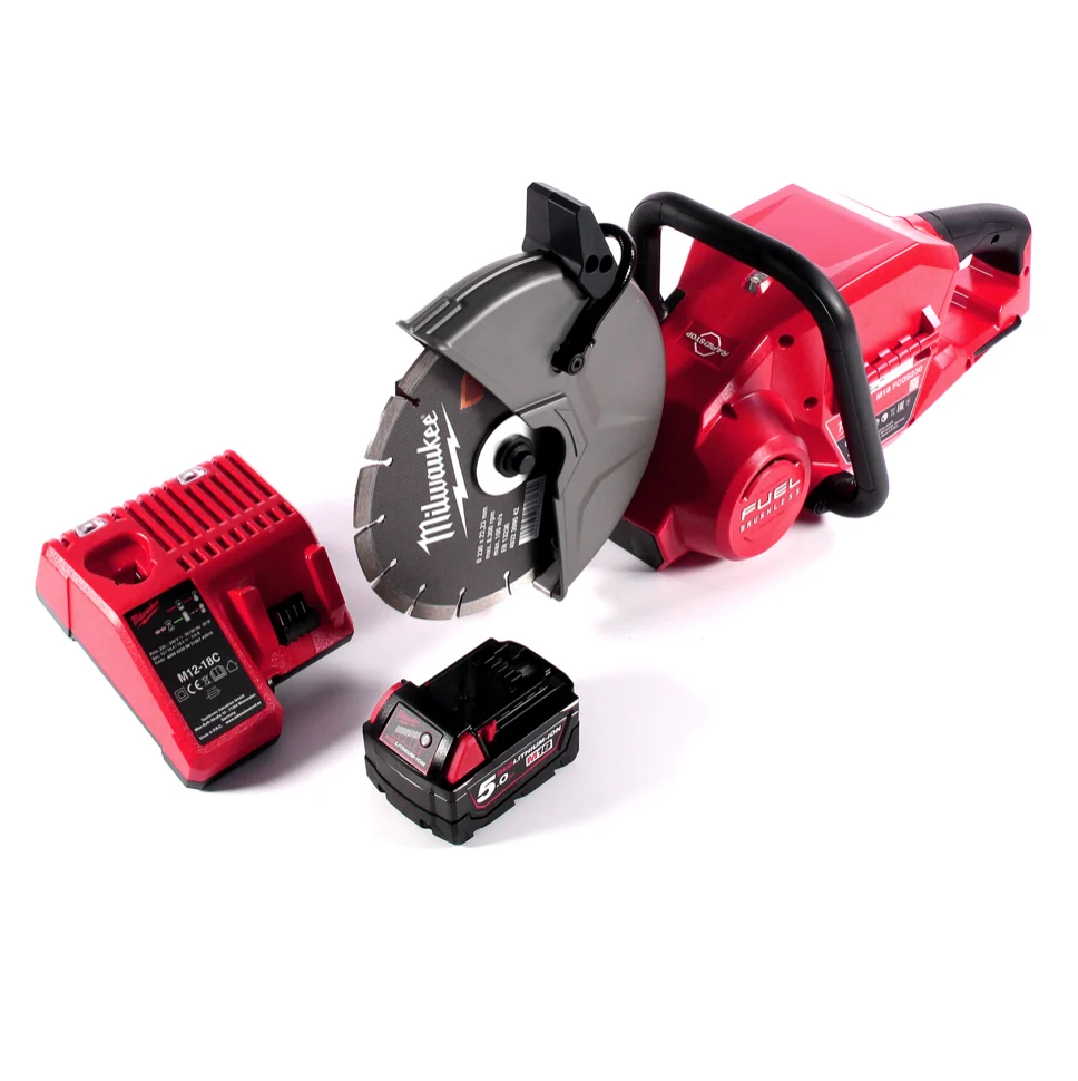 Amoladora de corte baterí Milwaukee M18 FCOS230-501C 18 V 230 mm sin escobillas + 1x baterí 5,0 Ah + cargador
