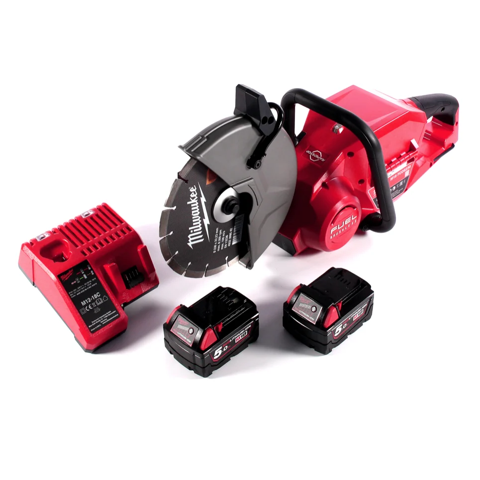 Amoladora de corte baterí Milwaukee M18 FCOS230-502C 18 V 230 mm sin escobillas + 2x baterías 5,0 Ah + cargador