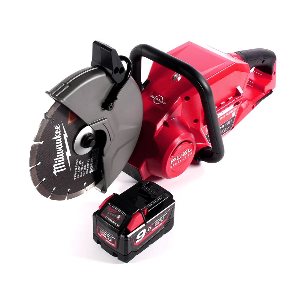 Amoladora de corte baterí Milwaukee M18 FCOS230-901 18 V 230 mm sin escobillas + 1x baterí 9,0 Ah - sin cargador