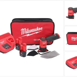 Amoladora puntual baterí Milwaukee M12 FDSS-202B 12 V 88,8 x 63,5 mm + 2x baterías 2,0 Ah + cargador