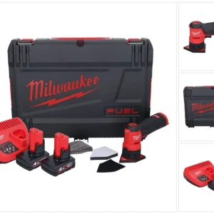 Amoladora puntual baterí Milwaukee M12 FDSS-402X 12 V 88,8 x 63,5 mm sin escobillas + 2x baterí 4,0 Ah + cargador + caja HD