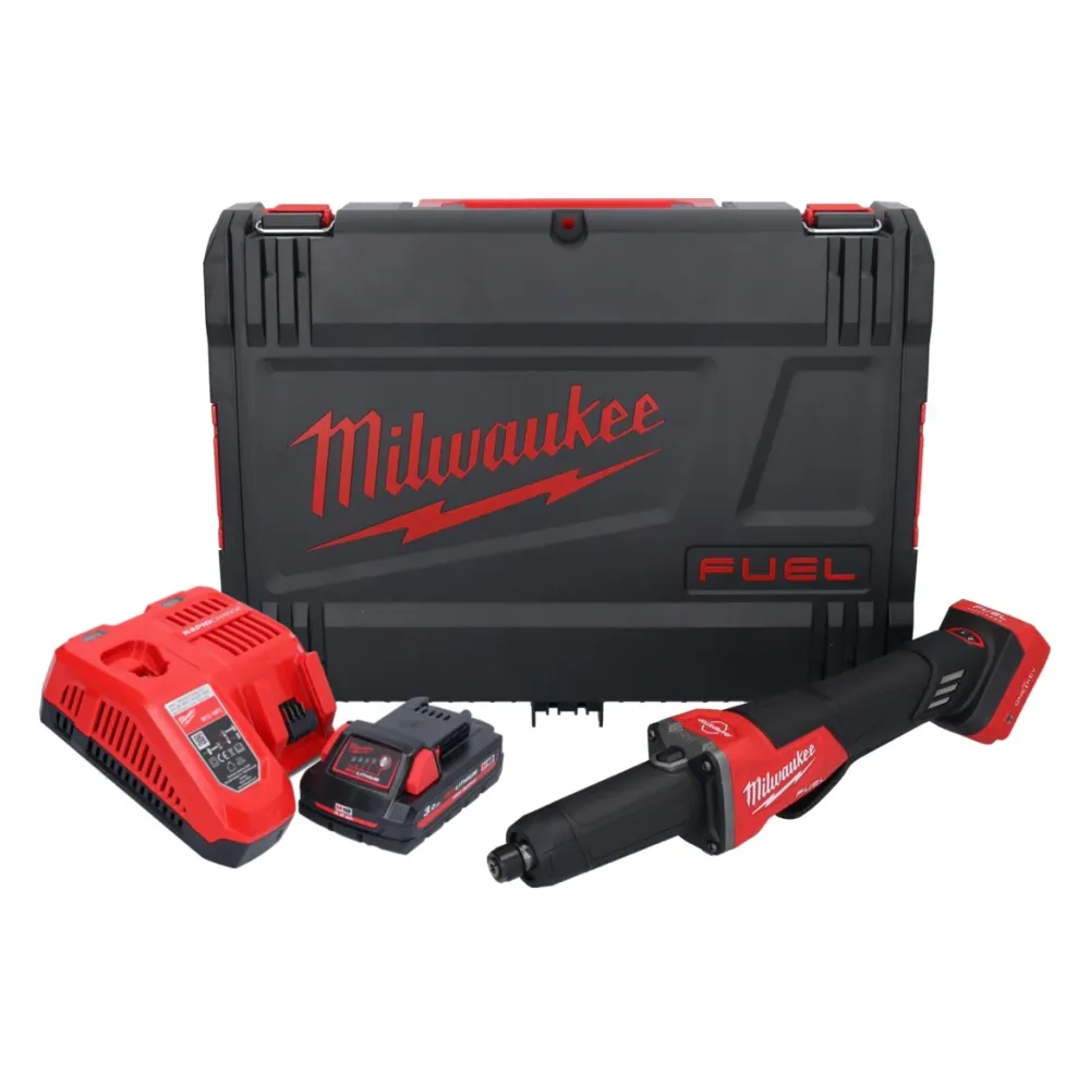 Amoladora recta baterí Milwaukee M18 FDGROVPDB-301X 18 V sin escobillas + 1x baterí 3.0 Ah + cargador + caja HD