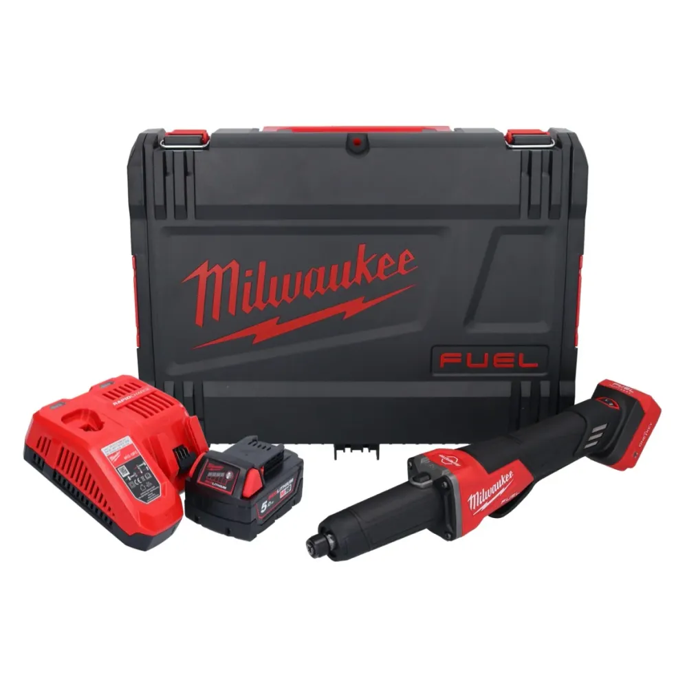 Amoladora recta baterí Milwaukee M18 FDGROVPDB-501X 18 V sin escobillas + 1x baterí 5.0 Ah + cargador + caja HD