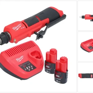 Desbastador de neumáticos sin cable Milwaukee M12 FTB-202 12 V 7/16" Hex Brushless + 2x baterí 2.0 Ah + cargador