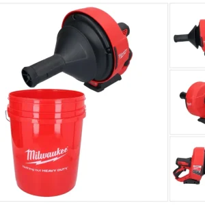 Limpiador de tuberías baterí Milwaukee M12 BDC6-0C 12 V (4933451634) + espiral + cubo - sin baterí, sin cargador