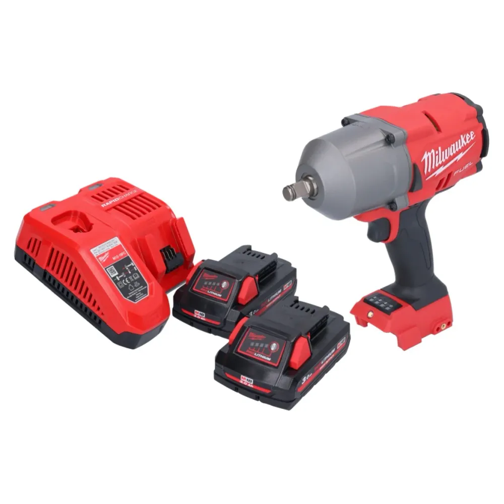 Llave de impacto baterí Milwaukee M18 FHIWF12-302 18 V 1356 Nm 1/2" sin escobillas + 2x baterías 3,0 Ah + cargador