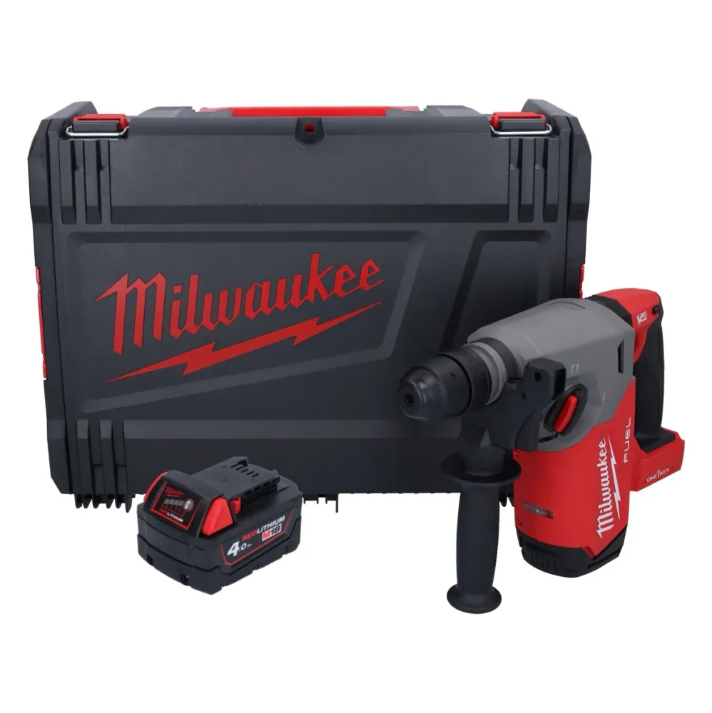 Martillo combinado baterí Milwaukee M18 ONEFHX-401X 18 V 2,5 J SDS-Plus sin escobillas + 1x baterí 4,0 Ah + caja HD - sin...