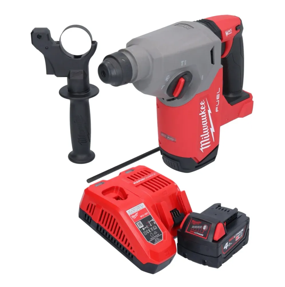 Martillo perforador sin cable Milwaukee M18 FH-401 18 V 2,5 J SDS Plus Brushless + 1x baterí recargable 4,0 Ah + cargador