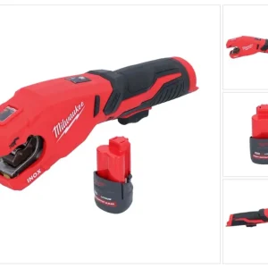Milwaukee M12 PCSS-251 Cortatubos inox sin cable 12 V 12 - 28 mm + baterí 2,5 Ah - sin cargador