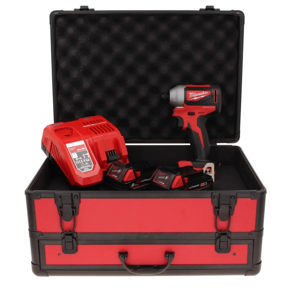 Milwaukee M18 BLID2-202FC TX Atornillador de impacto inalámbrico 18 V 180 Nm 1/4" sin escobillas + 2x baterí 2.0 Ah + carg...