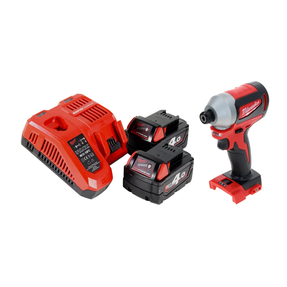 Milwaukee M18 BLID2-402FC llave de impacto inalámbrica 18 V 180 Nm 1/4" sin escobillas + 2x baterías 4,0 Ah + cargador