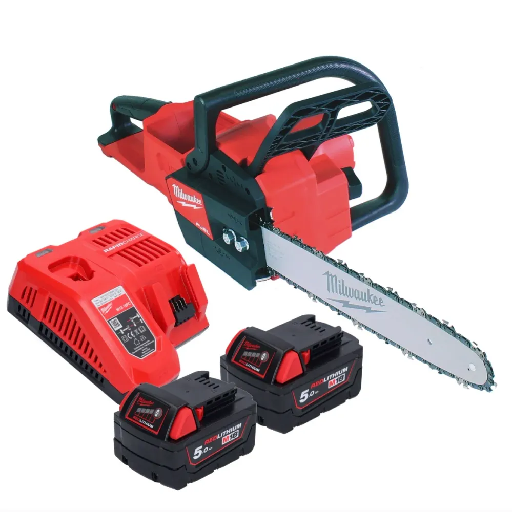 Milwaukee M18 FCHS35-502 Motosierra sin cable 18 V 35 cm 12,4 m/s + 2x baterí 5,0 Ah + cargador
