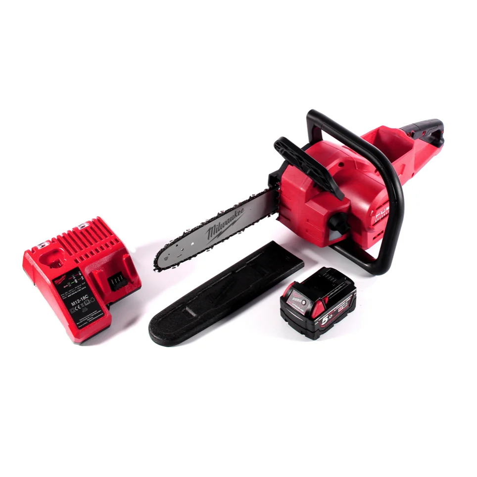 Milwaukee M18 FCHSC-501C Motosierra sin cable 18 V 30 cm sin escobillas + 1x baterí 5.0 Ah + cargador