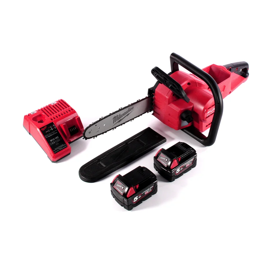 Milwaukee M18 FCHSC-502C Motosierra sin cable 18 V 30 cm sin escobillas + 2x baterí 5.0 Ah + cargador