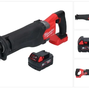 Milwaukee M18 FSZ-601 baterí Sierra sable alternativa 18 V sin escobillas + 1x baterí 6,0 Ah - sin cargador
