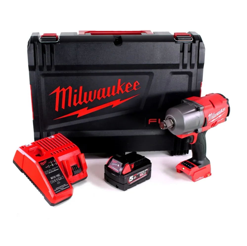 Milwaukee M18 ONEFHIWF34 501X Llave de impacto inalámbrica 3/4" 18V 1627Nm + 1x baterí 5.0Ah + caja HD + cargador