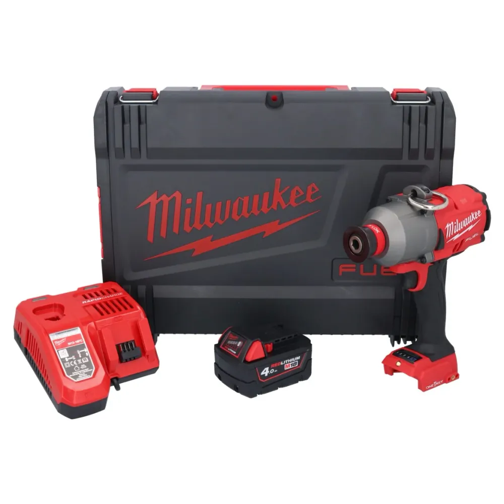 Milwaukee M18 ONEFHIWH716-401X Llave de impacto inalámbrica 18 V 1017 Nm 7/16" sin escobillas + 1x baterí 4,0 Ah + cargado...