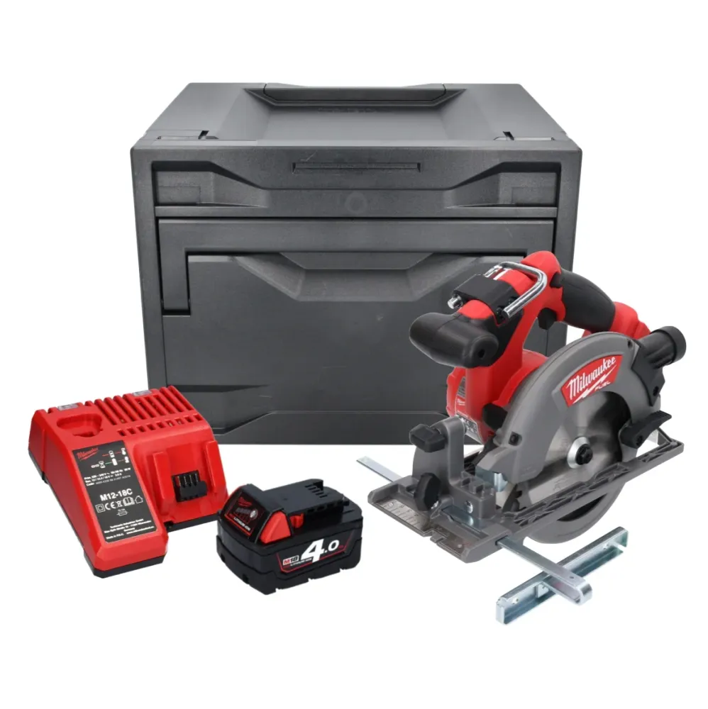 Sierra circular de baterí Milwaukee M18 CCS55-401M 18 V 165 mm + 1x baterí 4,0 Ah + cargador + M-Box