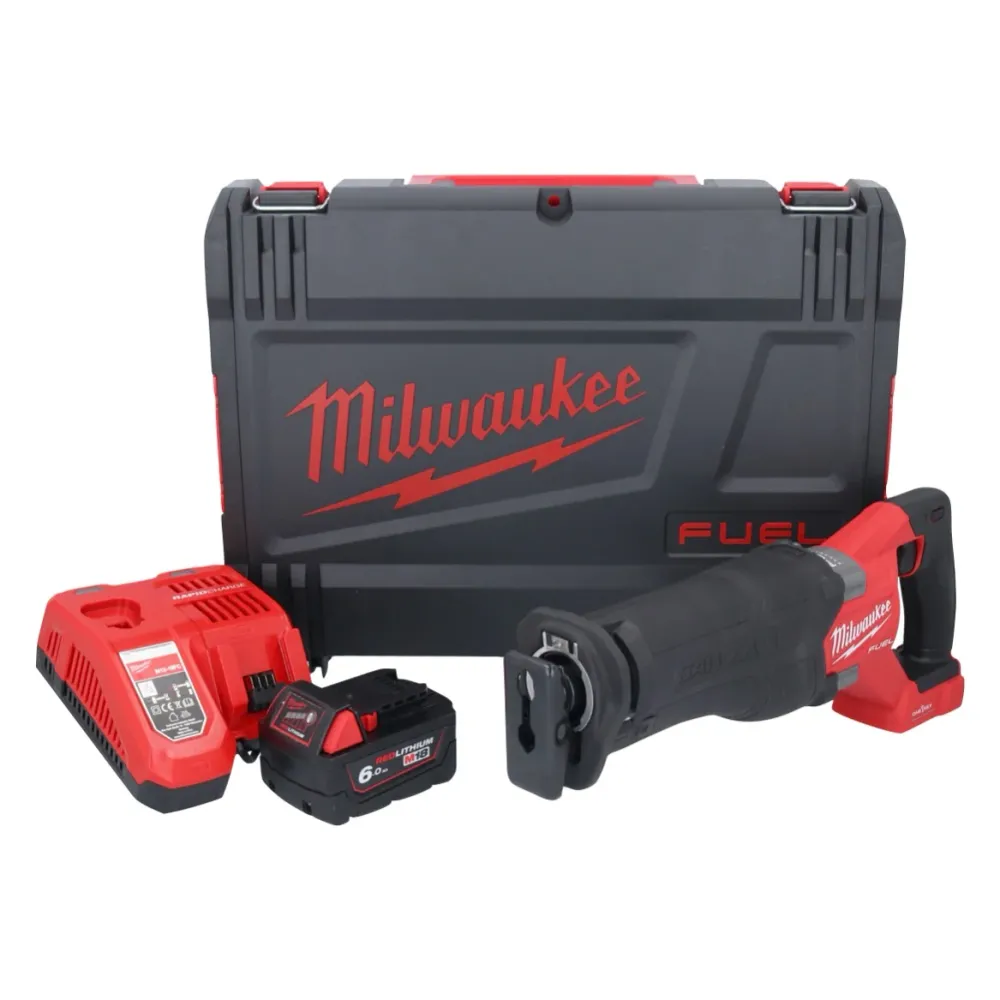 Sierra sable Milwaukee M18 ONEFSZ-601X baterí 18 V sin escobillas + 1x baterí 6,0 Ah + cargador + caja HD