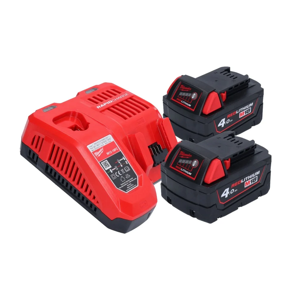 Taladro angular baterí Milwaukee M18 FRAD2-402 18 V 122 Nm sin escobillas + 2x baterías 4,0 Ah + cargador