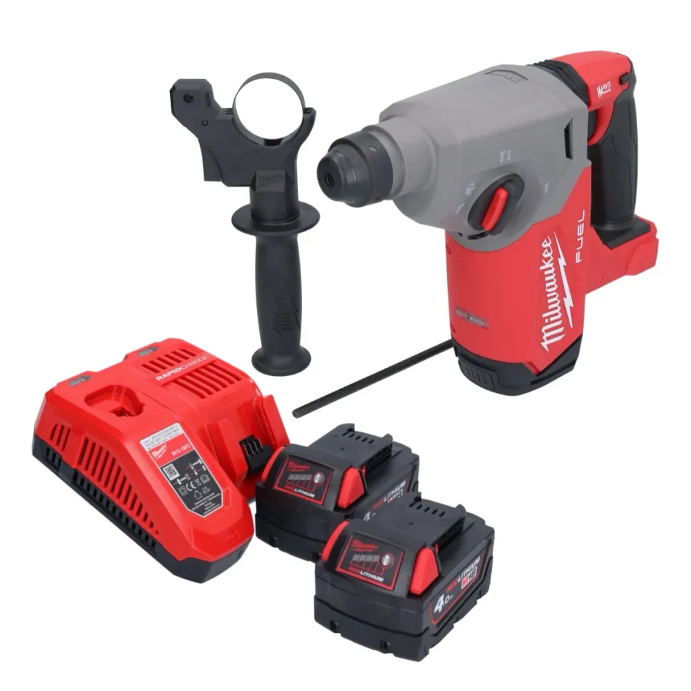 Taladro percutor baterí Milwaukee M18 FH-402 18 V 2,5 J SDS plus sin escobillas + 2x baterí 4,0 Ah + cargador